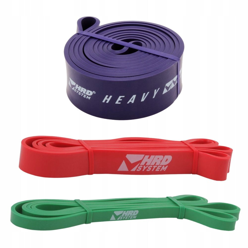 HRD SYSTEM FITNESS EXERCISE RESISTANCE RUBBER SET 3 PIECES TRAINING RUBBER