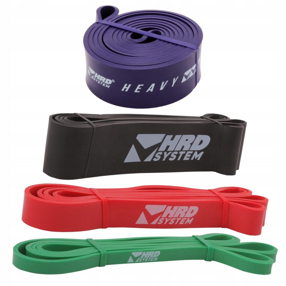 HRD SYSTEM FITNESS EXERCISE RESISTANCE RUBBER SET 4 PIECES TRAINING RUBBER