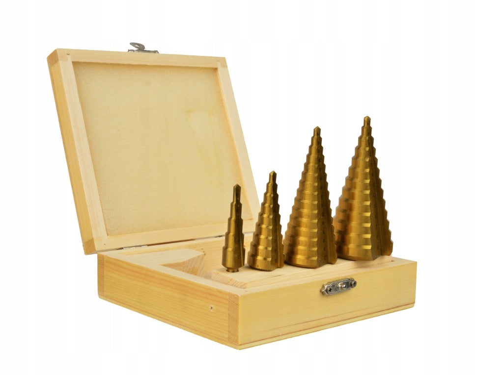 HSS 4pcs STEP CONICAL DRILL BIT Brand Geko