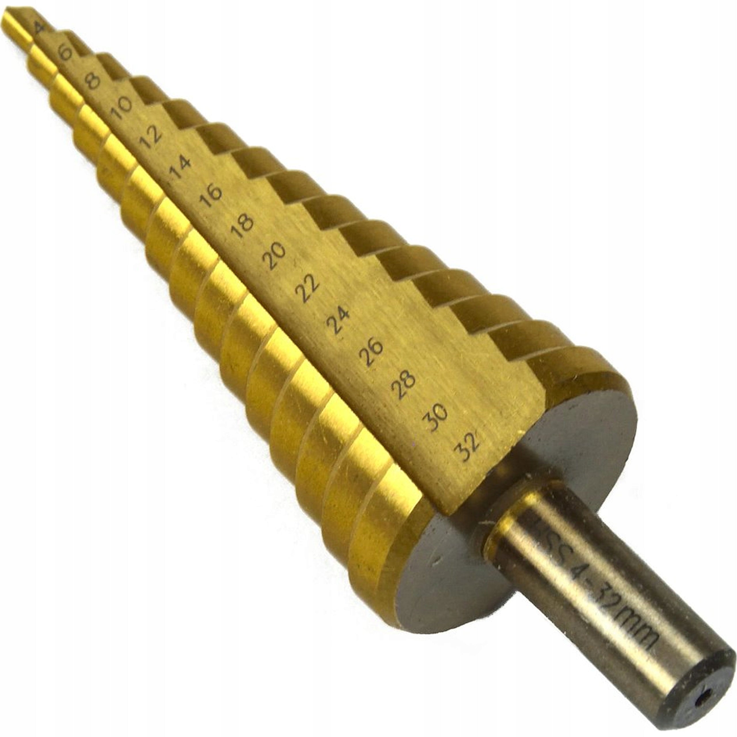 HSS TiN 4-32mm GEKO G38500 Tapered Drill Bit