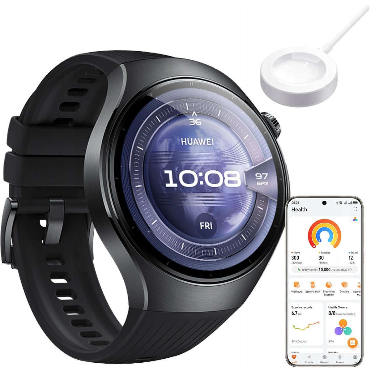 HUAWEI WATCH 5 ACTIVE 46MM eSIM NFC WIFI 6 ECG AMOLED IP69 HRV GESTURES SpO2