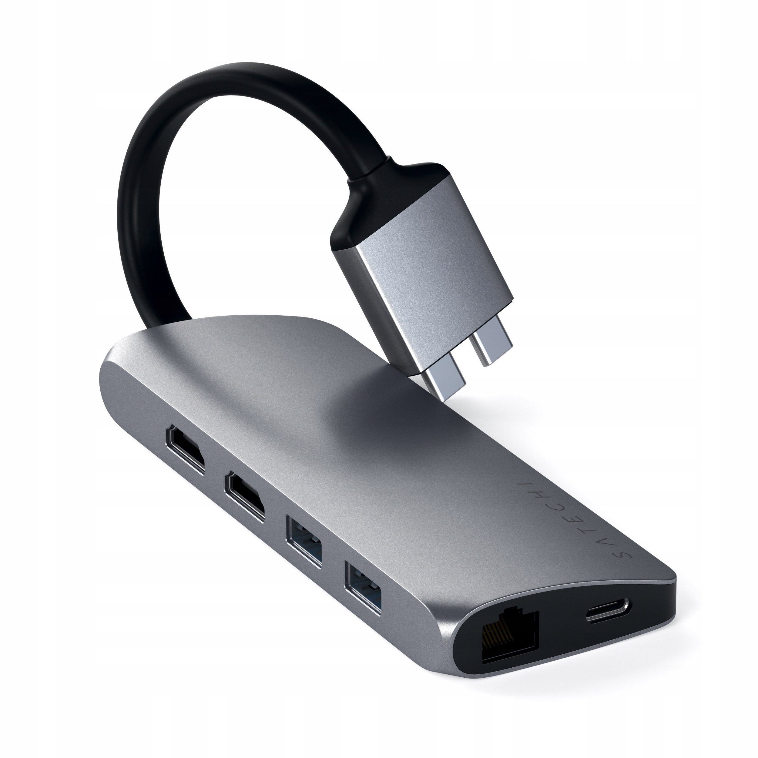 HUB Adapter Satechi USB-C Dual Multimedia Adapter for MacBook with Dual US Manufacturer code ST-TCDMMAM