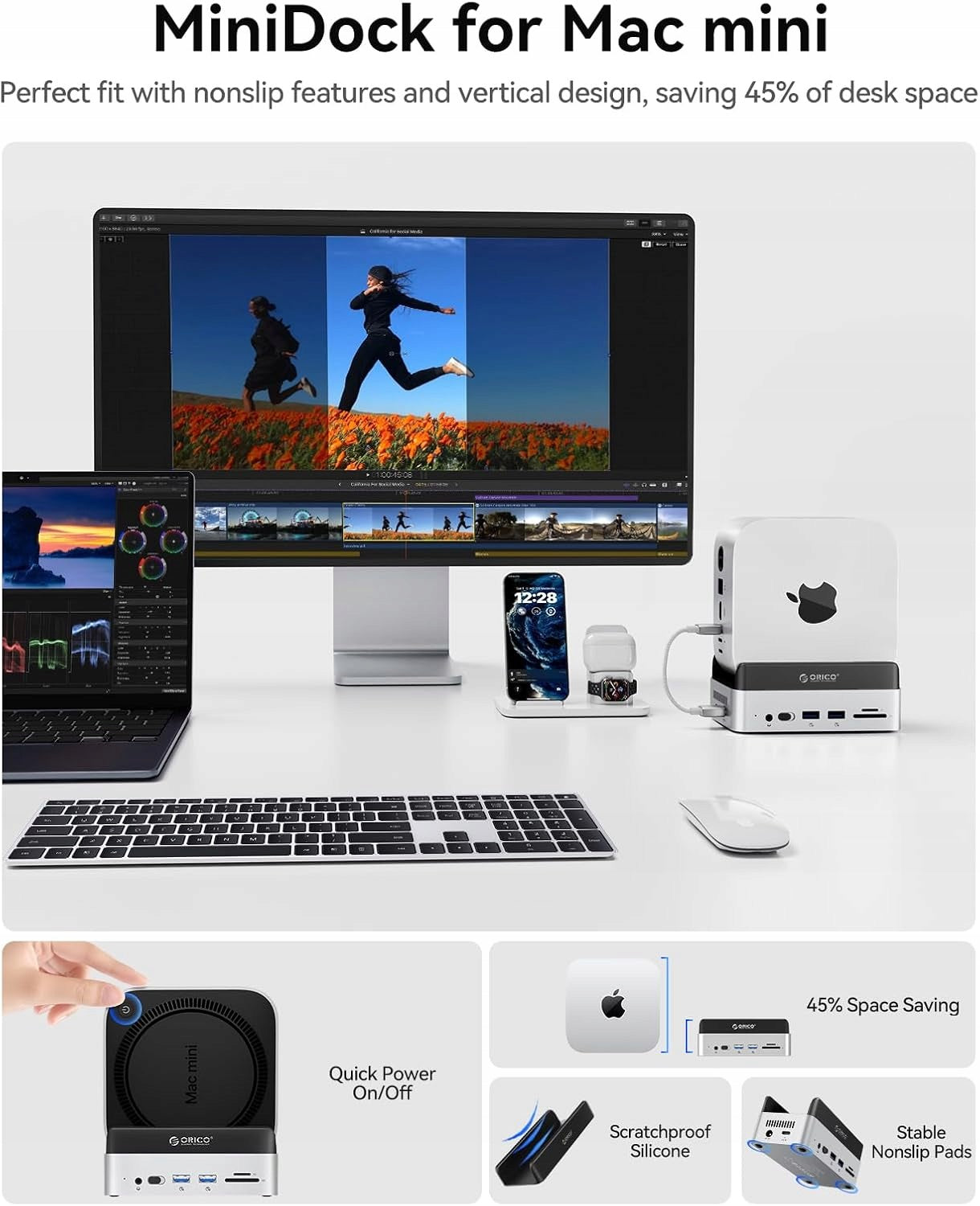 HUB DOCKING STATION MAC MINI M4 USB-C NVME 40GBPS HDMI 4K Manufacturer Orico