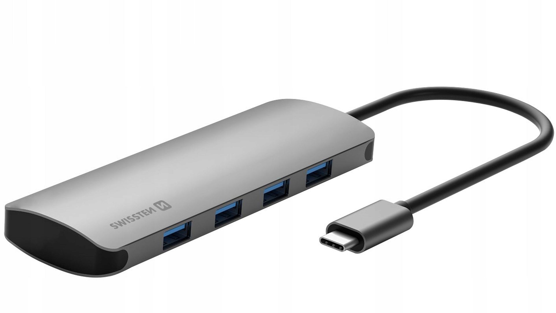 Swissten USB-C Hub 4in1 mit 4 USB 3.0 Ports / Aluminiumgehäuse