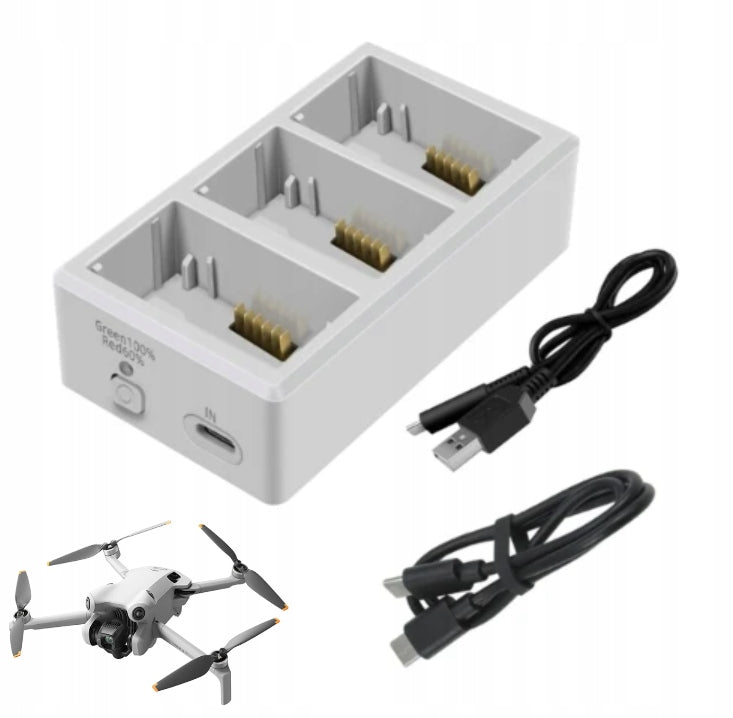 HUB charger drone DJI Mini 3 / Mini 3 Pro / Mini 4 Pro 3-aku YX storage Manufacturer code do DJI Mini 3 / Mini 3 Pro / Mini 4 Pro