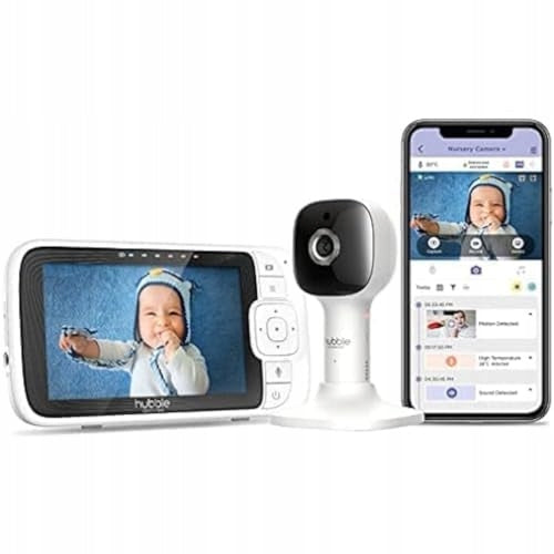 HUBBLE CONNECTED Children's Monitor 5 Inch Two Way Night Camera Packaging status original