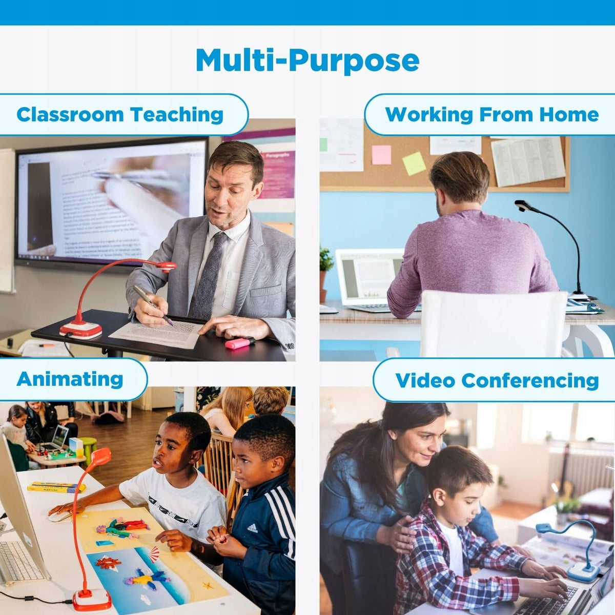 HUE Document Camera HD 1080p USB Flexible Brand Aab cooling