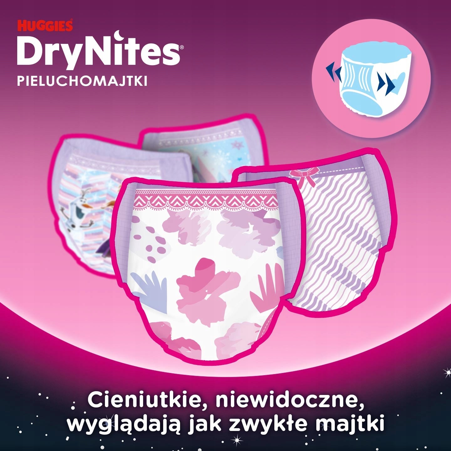 HUGGIES DryNites Pyjama Pants for Girls, 4-7 Years (37-66 lbs), 3 Packs of 10 (30 Total) Packaging status original