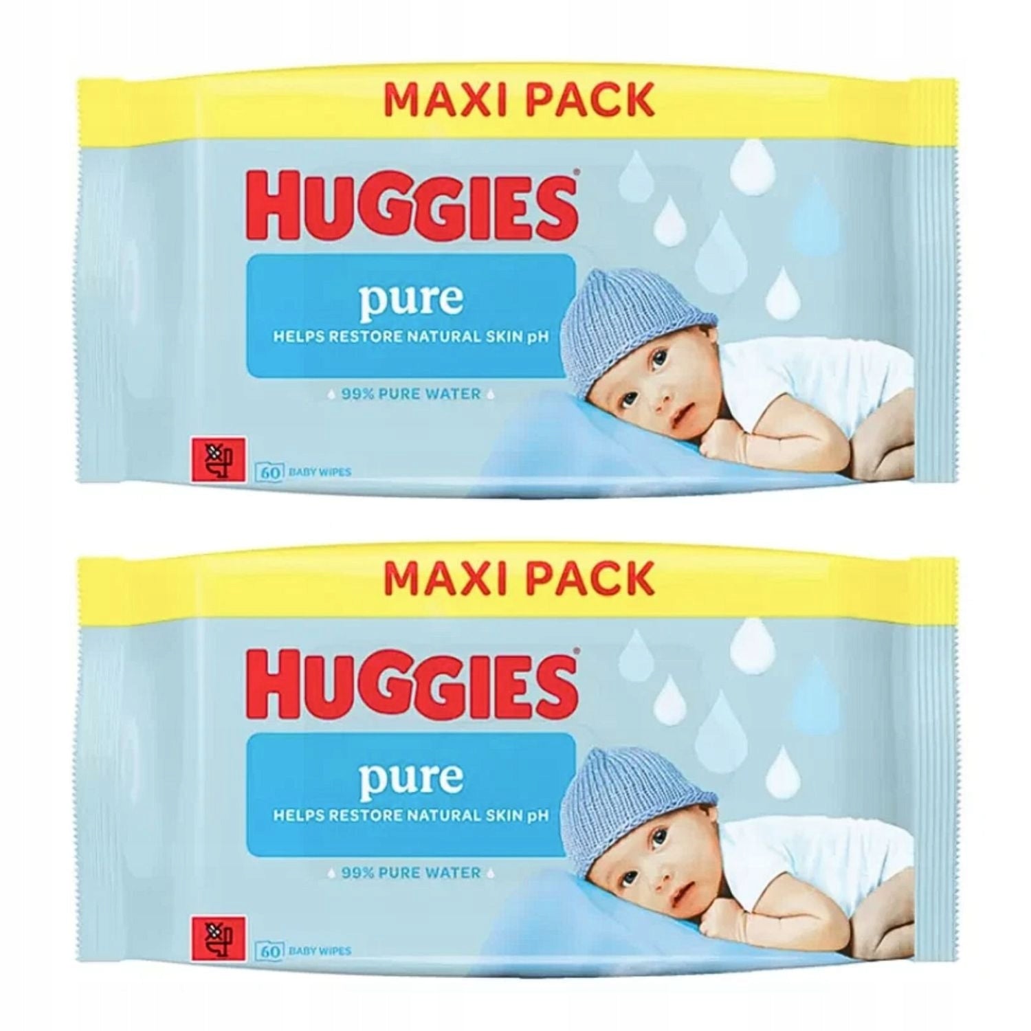 HUGGIES Pure Wet wipes for children and infants delicate 120 pcs.