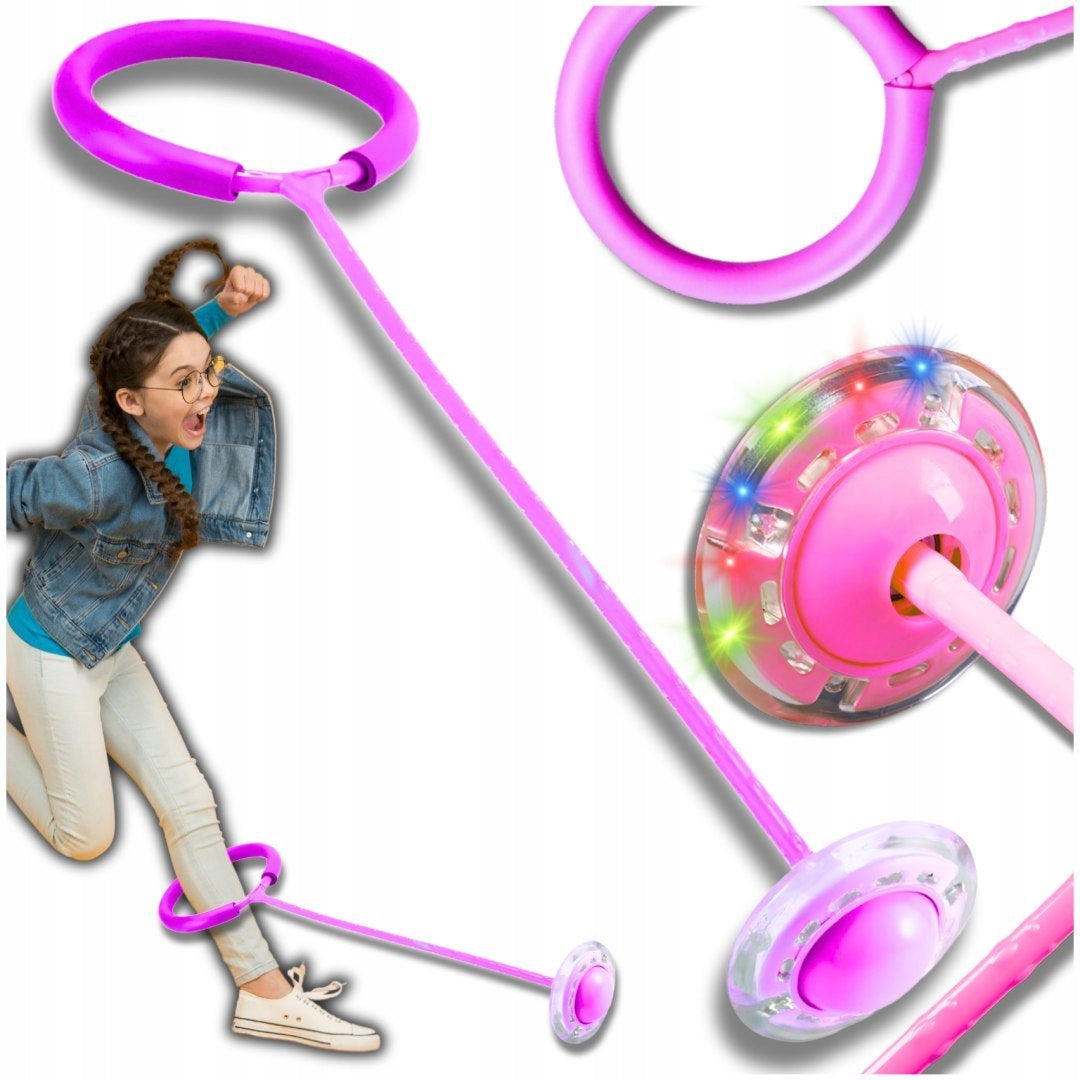 HULA HOOP LEG JUMP ROPE LED WHEEL SKIPPER FOR KIDS HULA