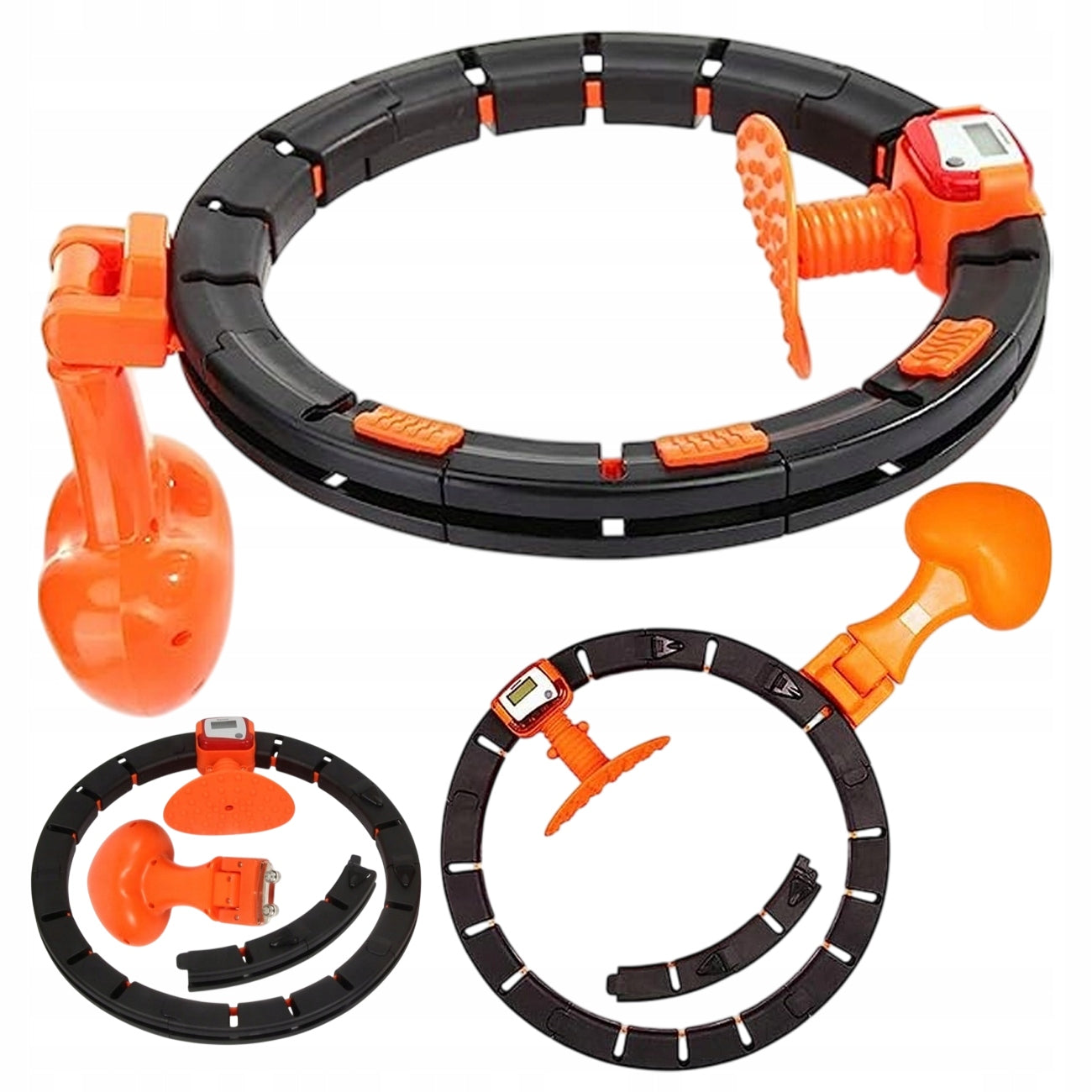 HULA HOOP WITH LCD SPEED COUNTER AND SLIMMING FOLDING WEIGHT