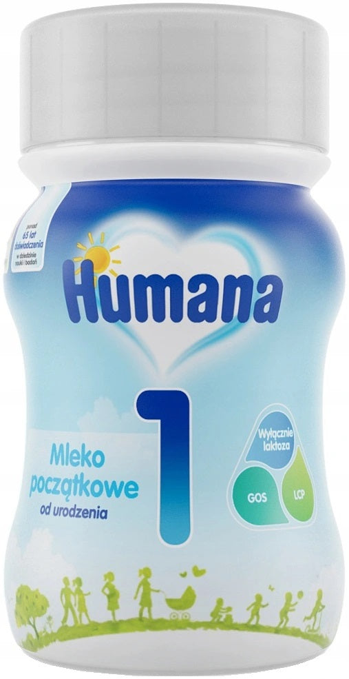 HUMANA 1 INITIAL MILK FROM BIRTH LIQUID 24pcs x 90ml 24PACK Packaging status original