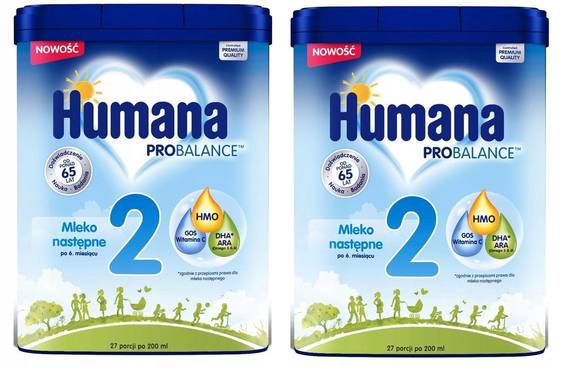 HUMANA 2 HMO MILK POWDER 6m+ 2x 750g 2PACK