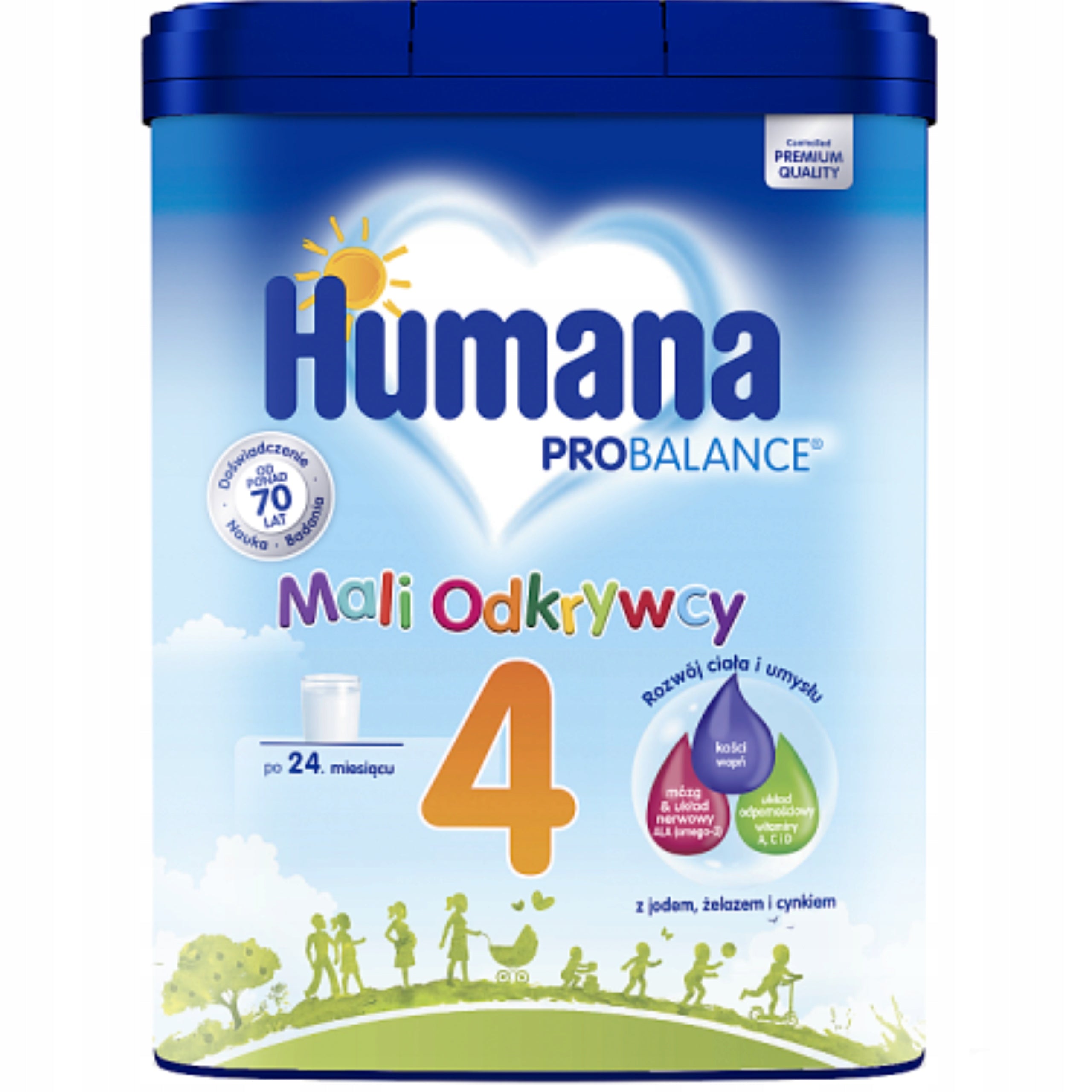 HUMANA 4 MILK POWDER AFTER 24 MONTHS 2x650g 2PACK Packaging status original