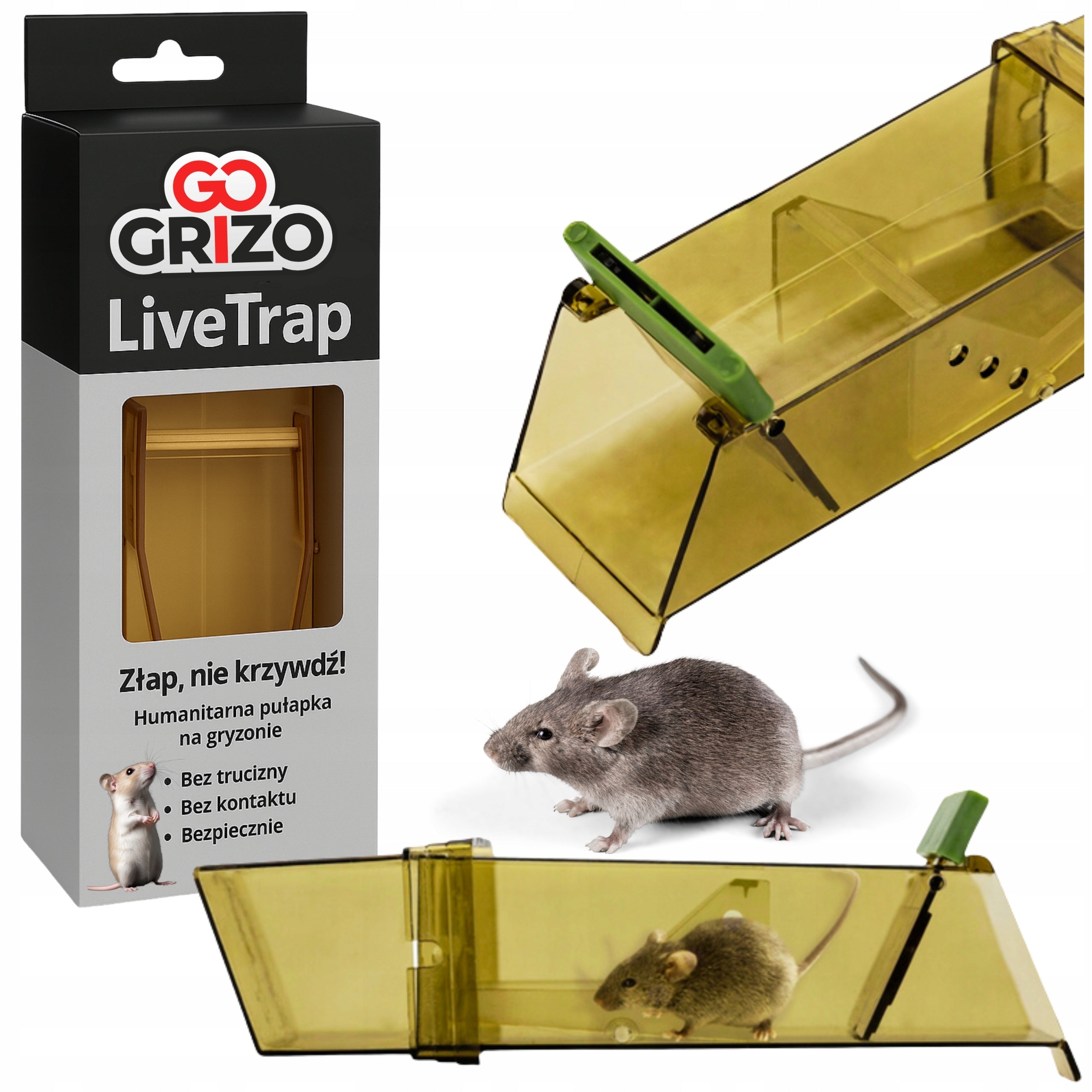 HUMANE GRIPPER LIVETRAP MOUSETRAP PAW TO FIGHT MICE