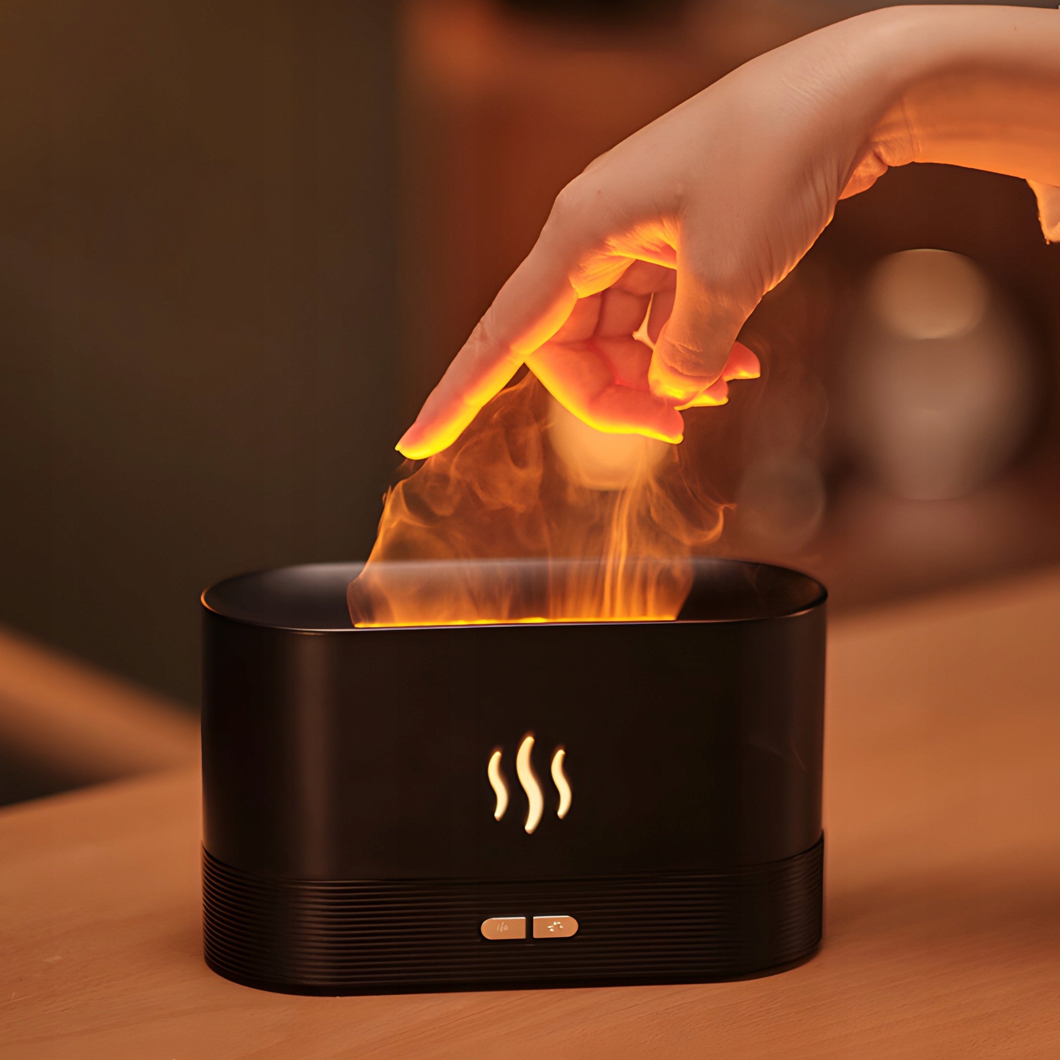 HUMIDIFIER AIR FIREPLACE DIFFUSER AROMATHERAPY LED LAMP FIRE EFFECT Model R-ER1005