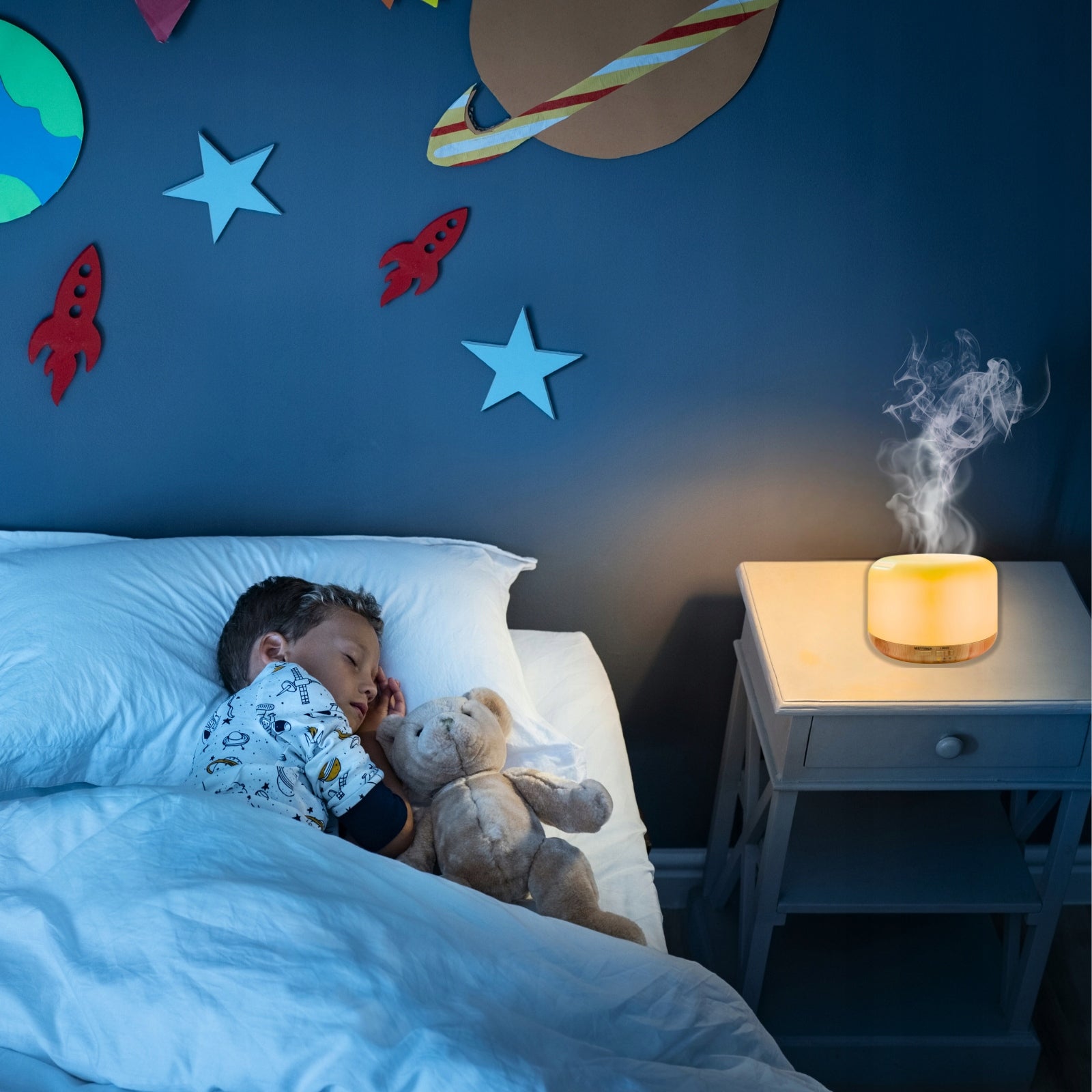 HUMIDIFIER AROMA DIFFUSER AROMATHERAPY NIGHT LIGHT LED + REMOTE CONTROL Type aromatizer