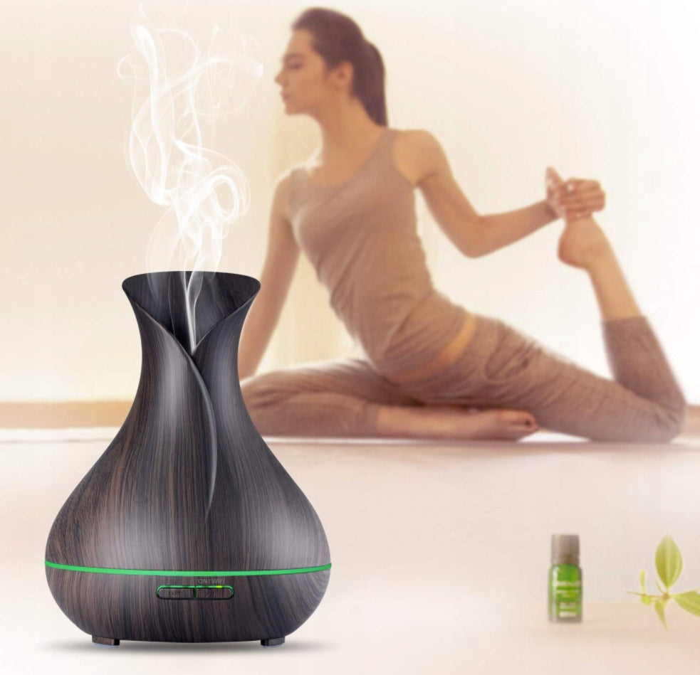 HUMIDIFIER AROMATHERAPY OIL DIFFUSER LED EVAPORATIVE LIGHT Model NAWILŻACZ DZBANEK DYFUZOR 400 ML DUŻY ELECTO