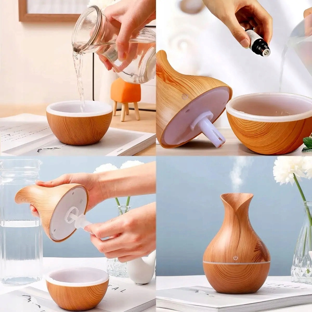 HUMIDIFIER DIFFUSER AROMATHERAPY FRAGRANCE MOST POWERFUL EFFICIENT Model ULTRADŹWIĘKOWY PRZENOŚNY DYFUZOR ZAPACHOWY PREZENT