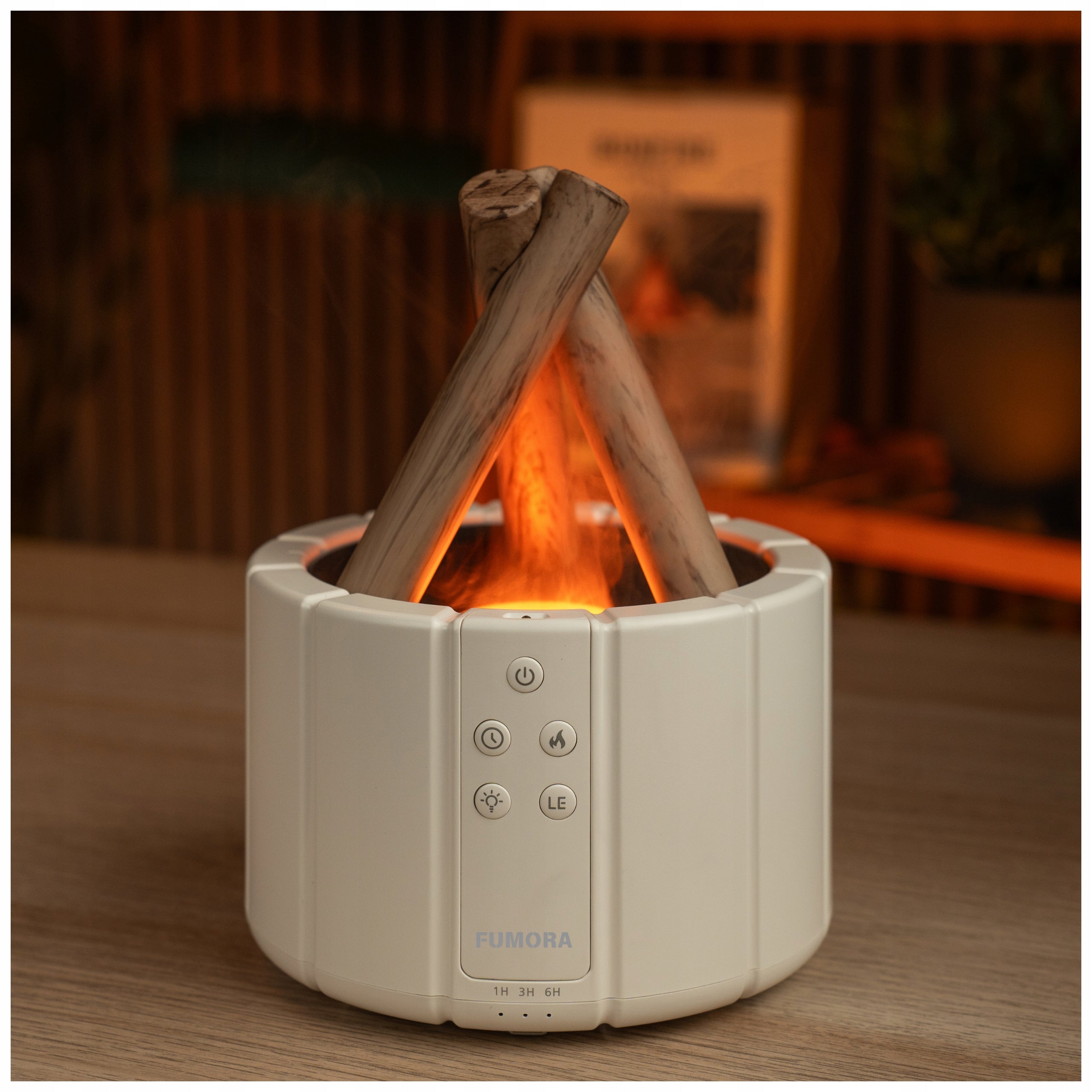 HUMIDIFIER DIFFUSER NIGHT LIGHT FLAME EFFECT FIREPLACE Brand ZAIRO