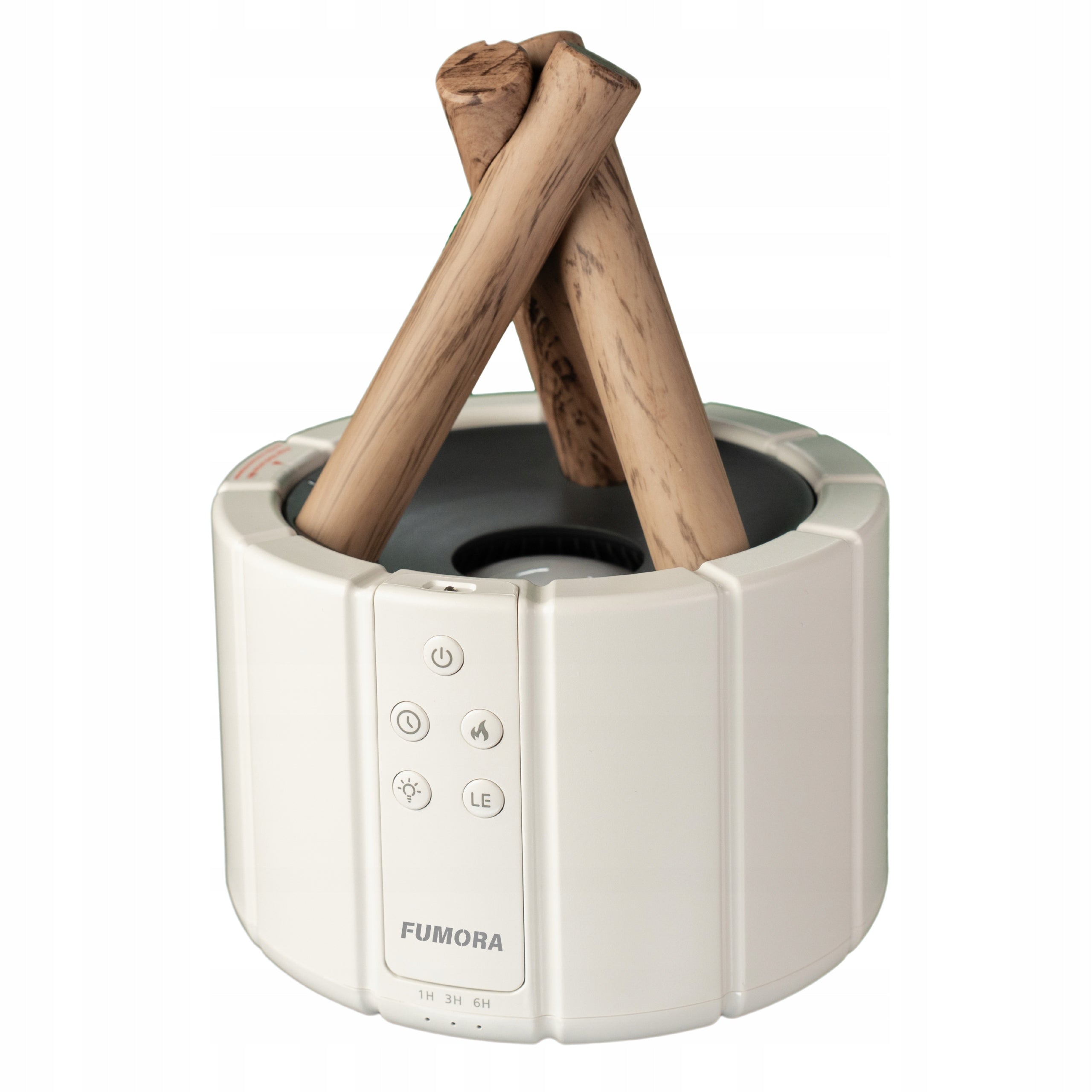 HUMIDIFIER DIFFUSER NIGHT LIGHT FLAME EFFECT FIREPLACE Dominant color white