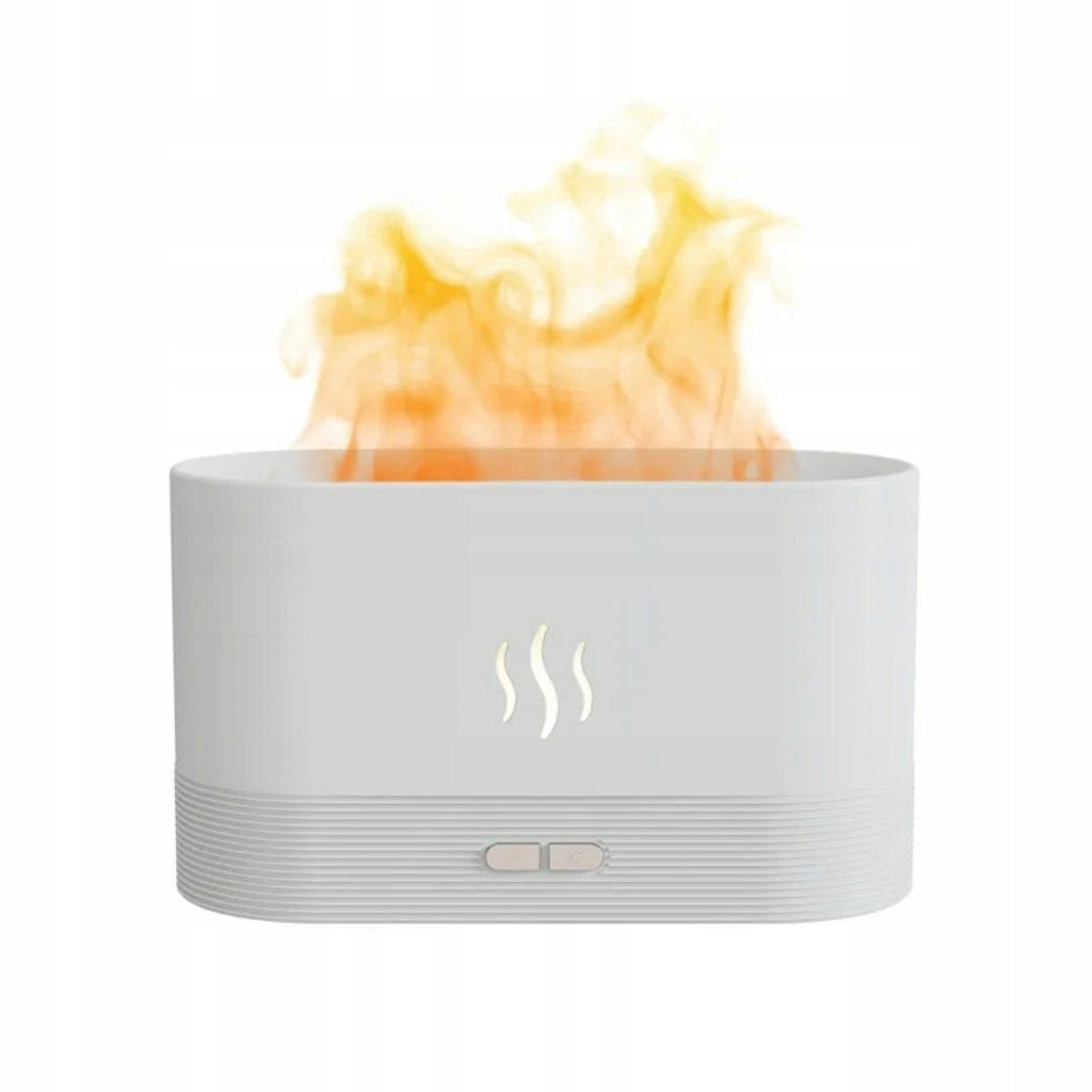 HUMIDIFIER DIFFUSER NIGHT LIGHT LED FLAME EFFECT FIREPLACE WHITE Brand no brand