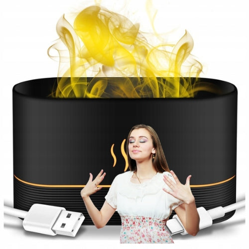 HUMIDIFIER DIFFUSER NIGHT LIGHT LED FLAME EFFECT FIREPLACE WHITE Type ultrasonic humidifier