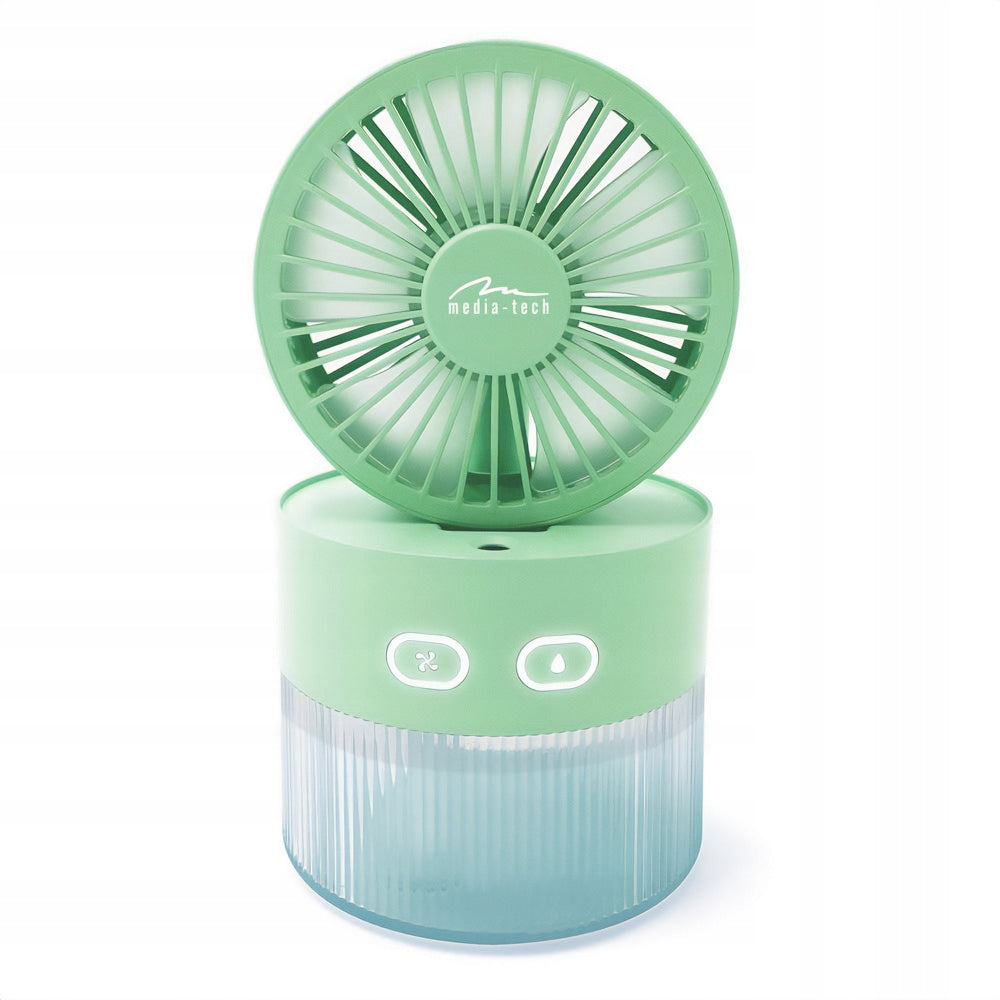 HUMIDIFIER FAN PORTABLE COMPACT ILLUMINATED GREEN Dominant color green