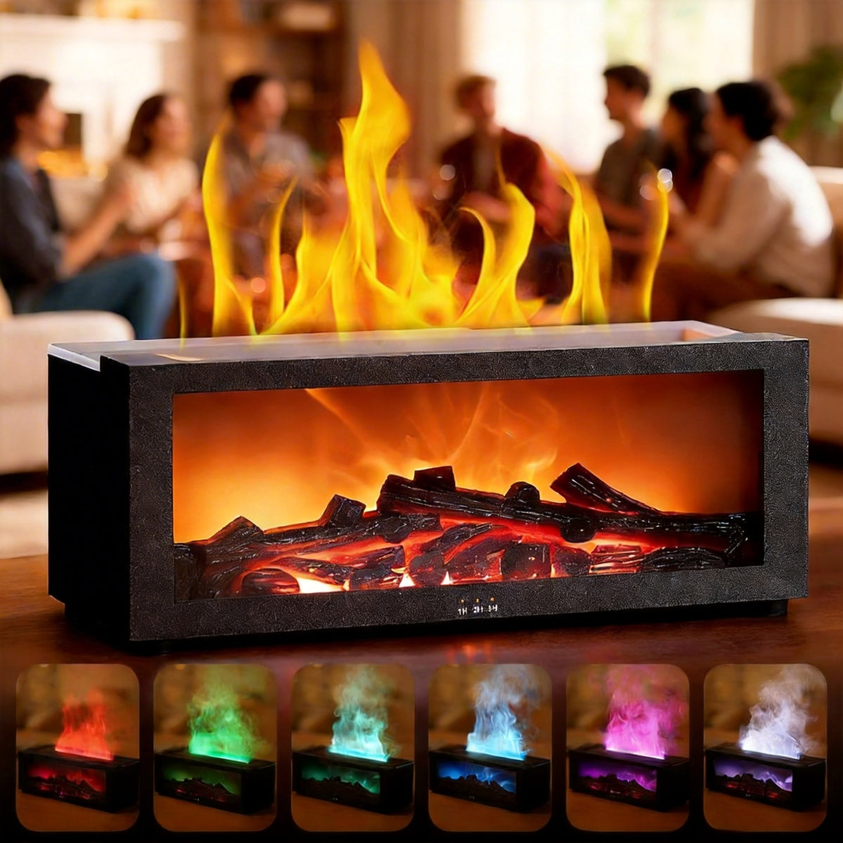 HUMIDIFIER FIREPLACE LED DIFFUSER AROMATHERAPY + REMOTE CONTROL EAN (GTIN) 6910334159845