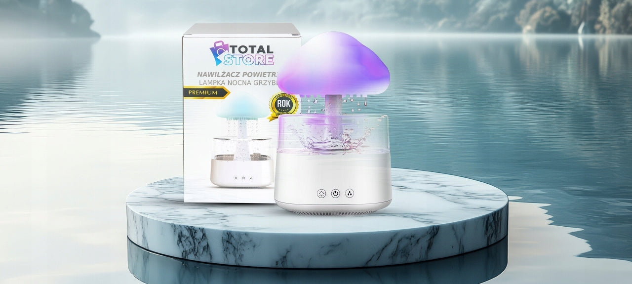 HUMIDIFIER IONIZER + AROMATHERAPY NIGHT LIGHT RAIN + 3 OILS EAN (GTIN) 5906555628322