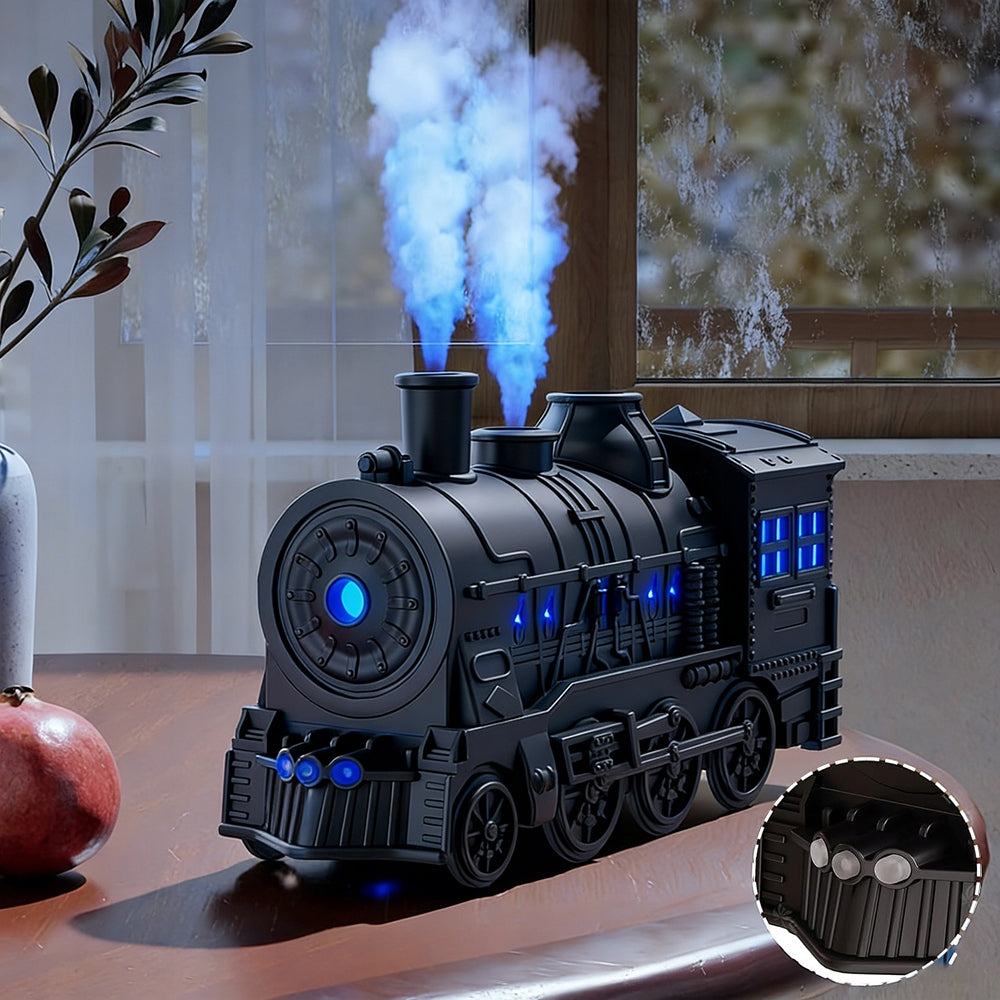 HUMIDIFIER LOCOMOTIVE 300ML AROMA DIFFUSER LED USB REMOTE CONTROL Type steam humidifier