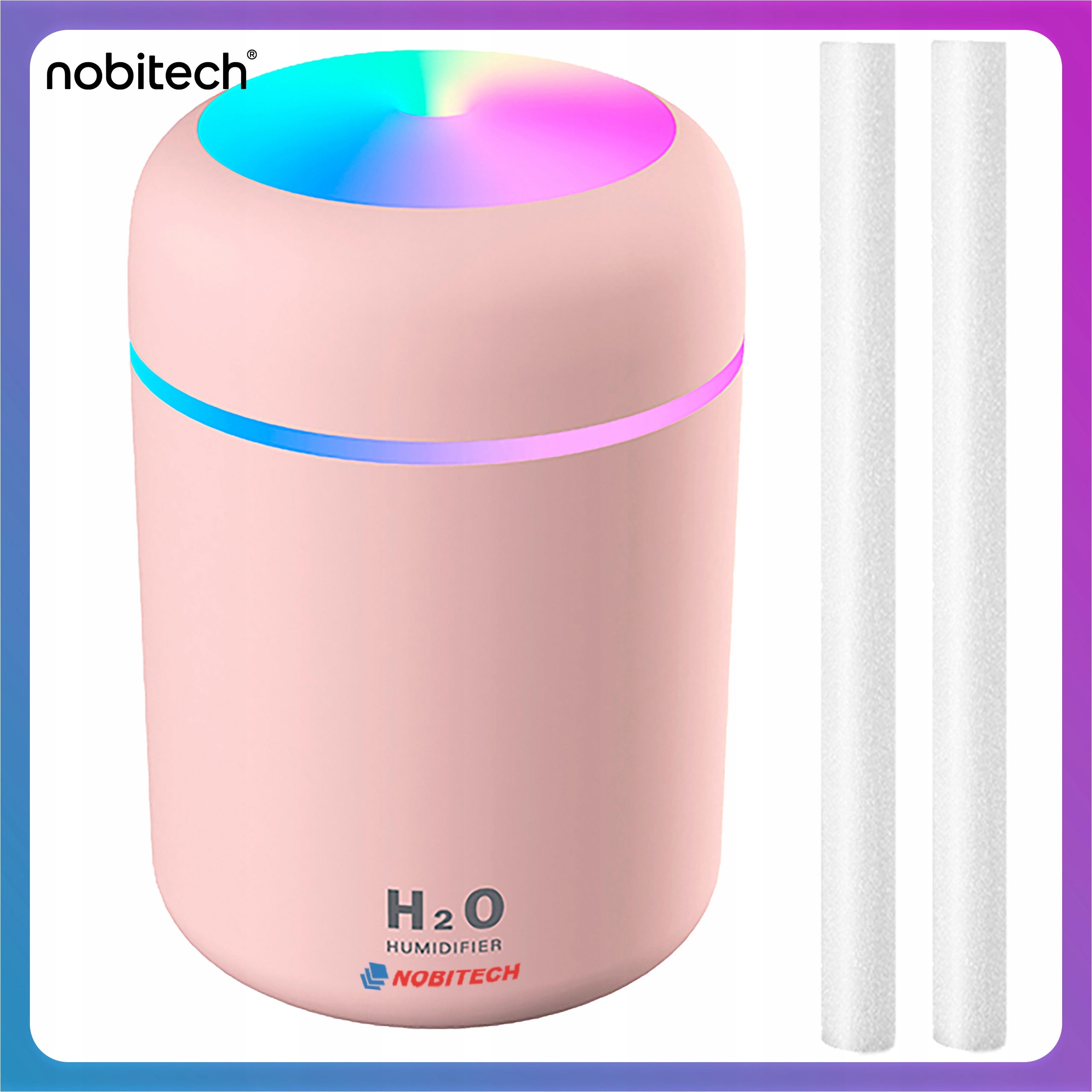 HUMIDIFIER MINI NIGHT LIGHT ULTRASONIC DIFFUSER SMALL + CABLE Water tank capacity 0.3 l