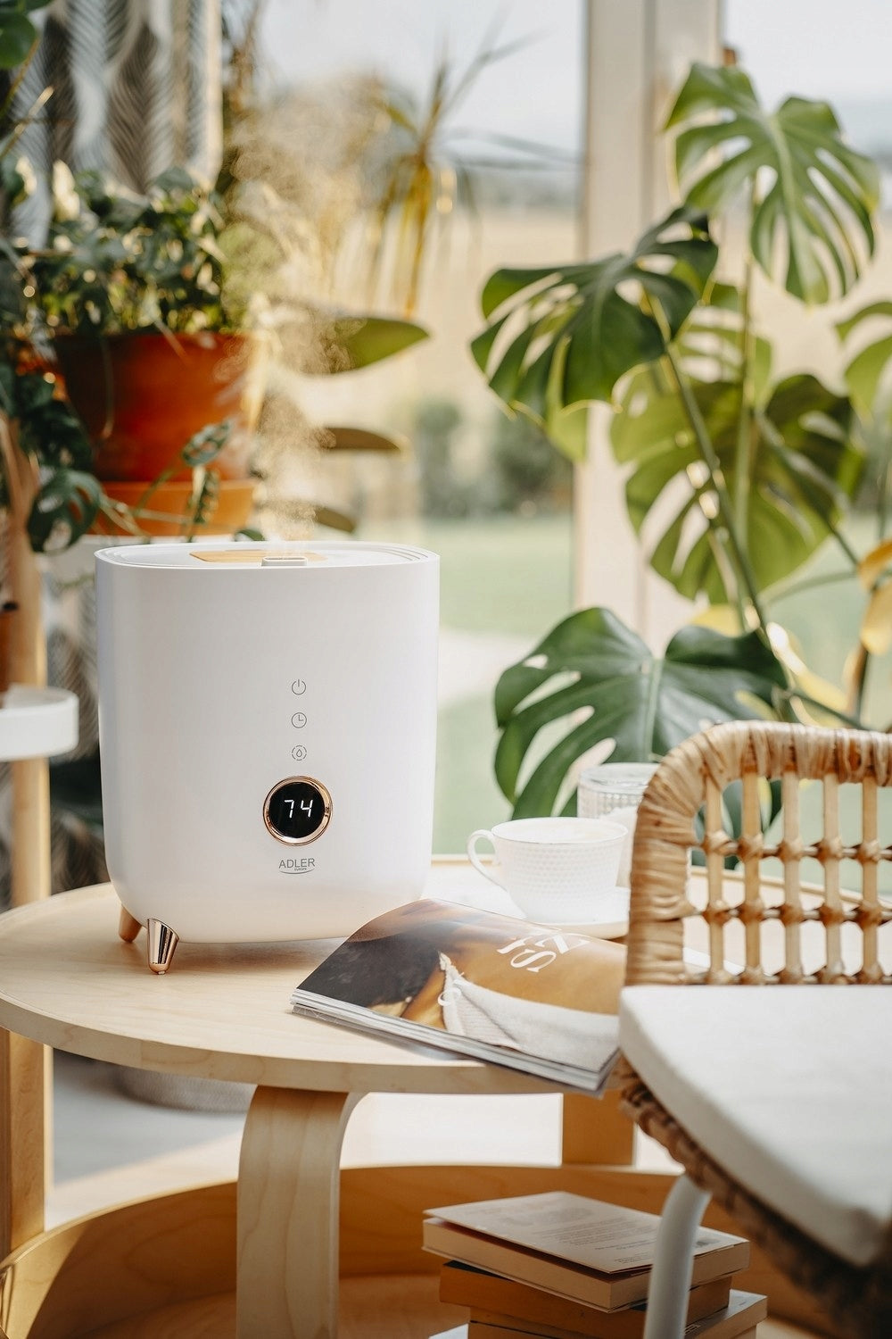 HUMIDIFIER ULTRASONIC WHITE LARGE AROMATHERAPY Brand ADLER