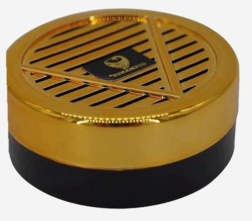 HUMIDOR CIGAR HUMIDIFIER GOLD ROUND WITH CRYSTALS FOR SMOKERS