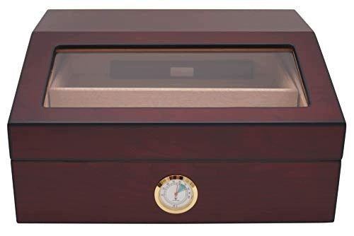 HUMIDOR SITE HEINRICH WOODEN WITH WINDOW HYGROMETER HUMIDIFIER Brand no brand