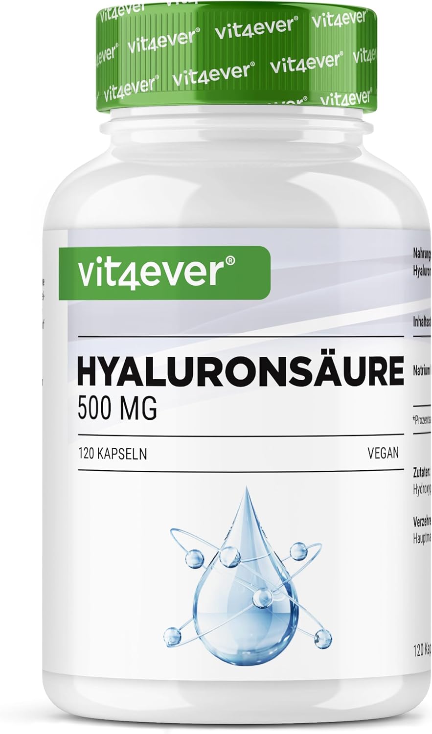 HYALURONIC ACID 120 CAPSULES SUPPORT FOR JOINT SKIN AND HYDRATION