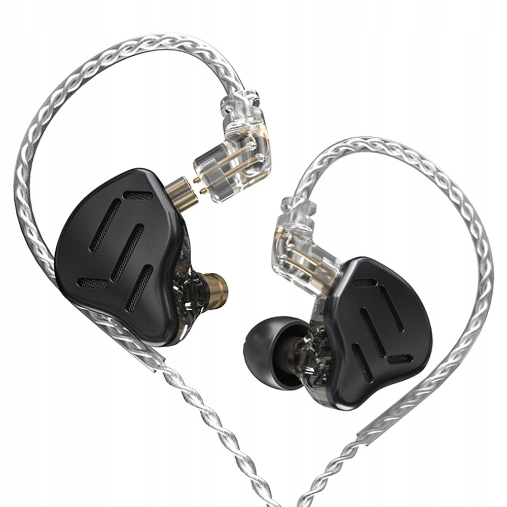 HYBRID IN-EAR HEADPHONES 16UNIT DD+7BA KZ ZAX BLACK - ORIGINAL