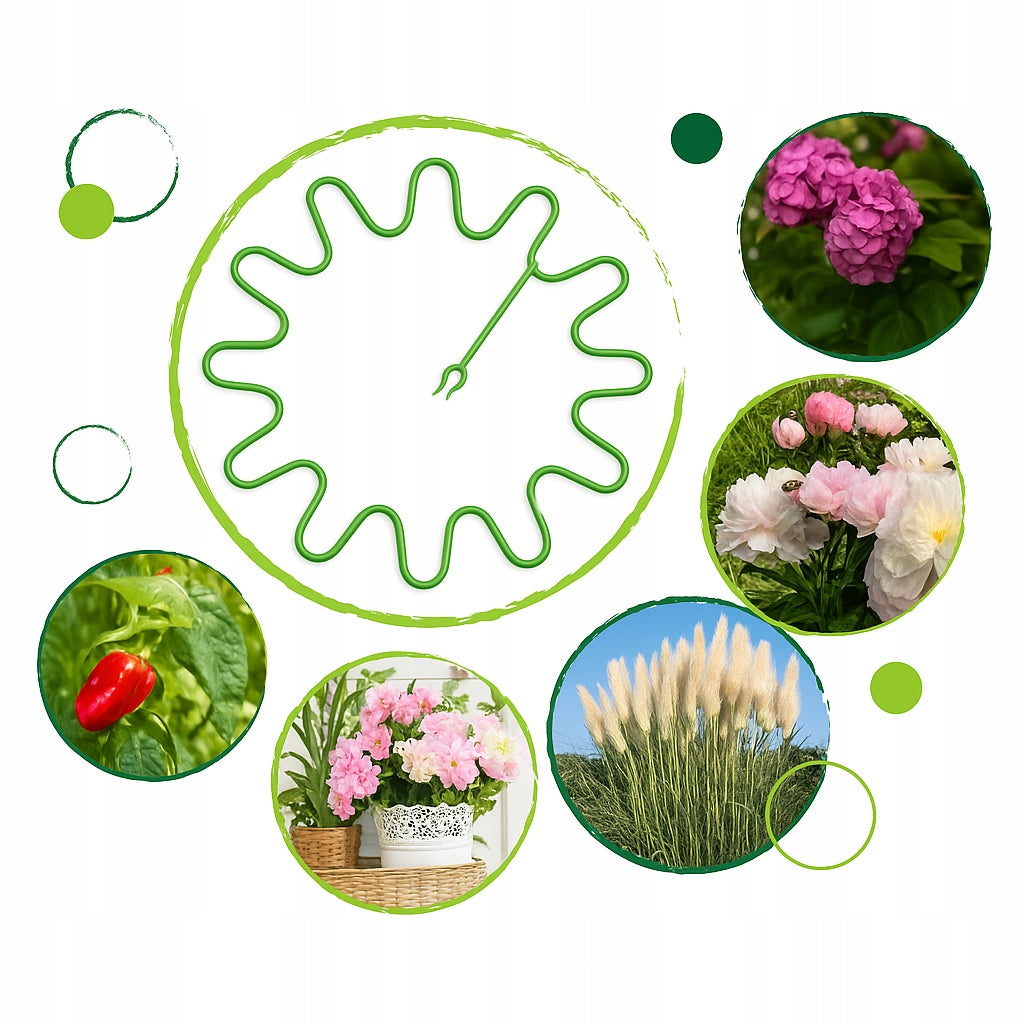 HYDRANGEA CLAMPS GREEN ELASTIC SUPPORT RING FOR PLANTS 10 PIECES FI 8 EAN (GTIN) 5904035283290