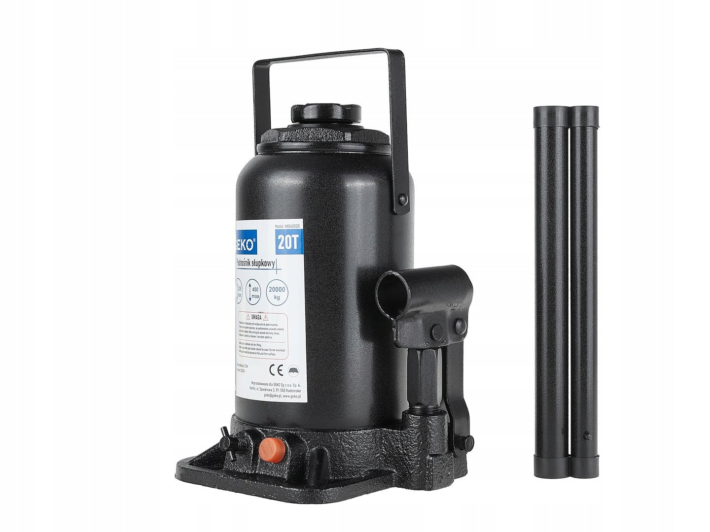 HYDRAULIC BOLLARD LIFT 20T BOTTLE JACK STRONG JACK G01056 Brand Geko