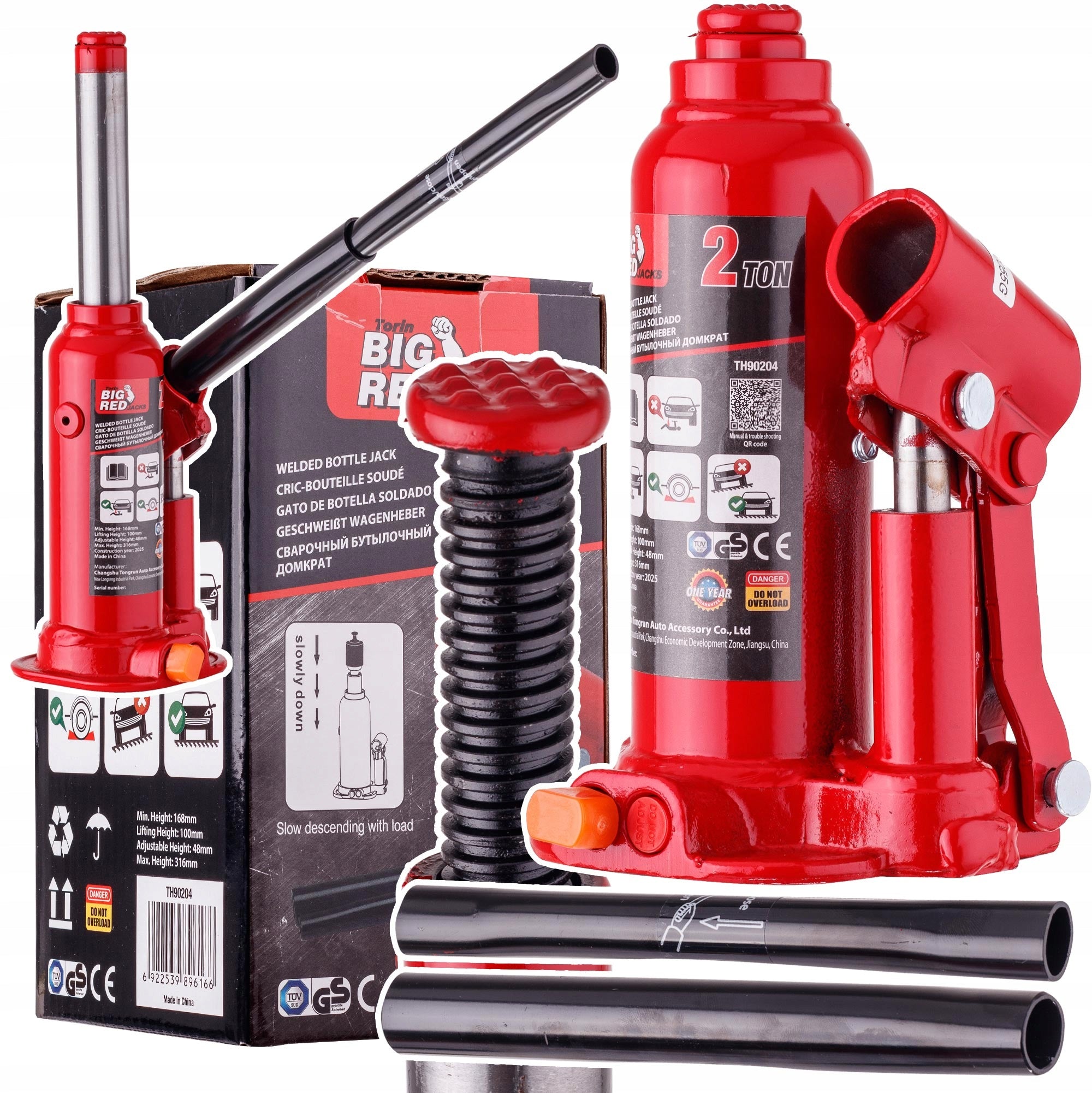 HYDRAULIC BOLLARD LIFT 2T BOTTLE JACK 2000KG
