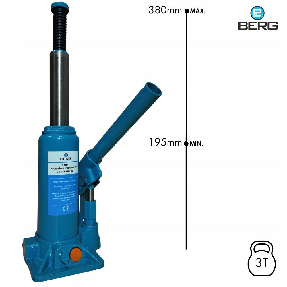 HYDRAULIC BOLLARD LIFT 3T 3TONS 3000KG BERG Brand Berg