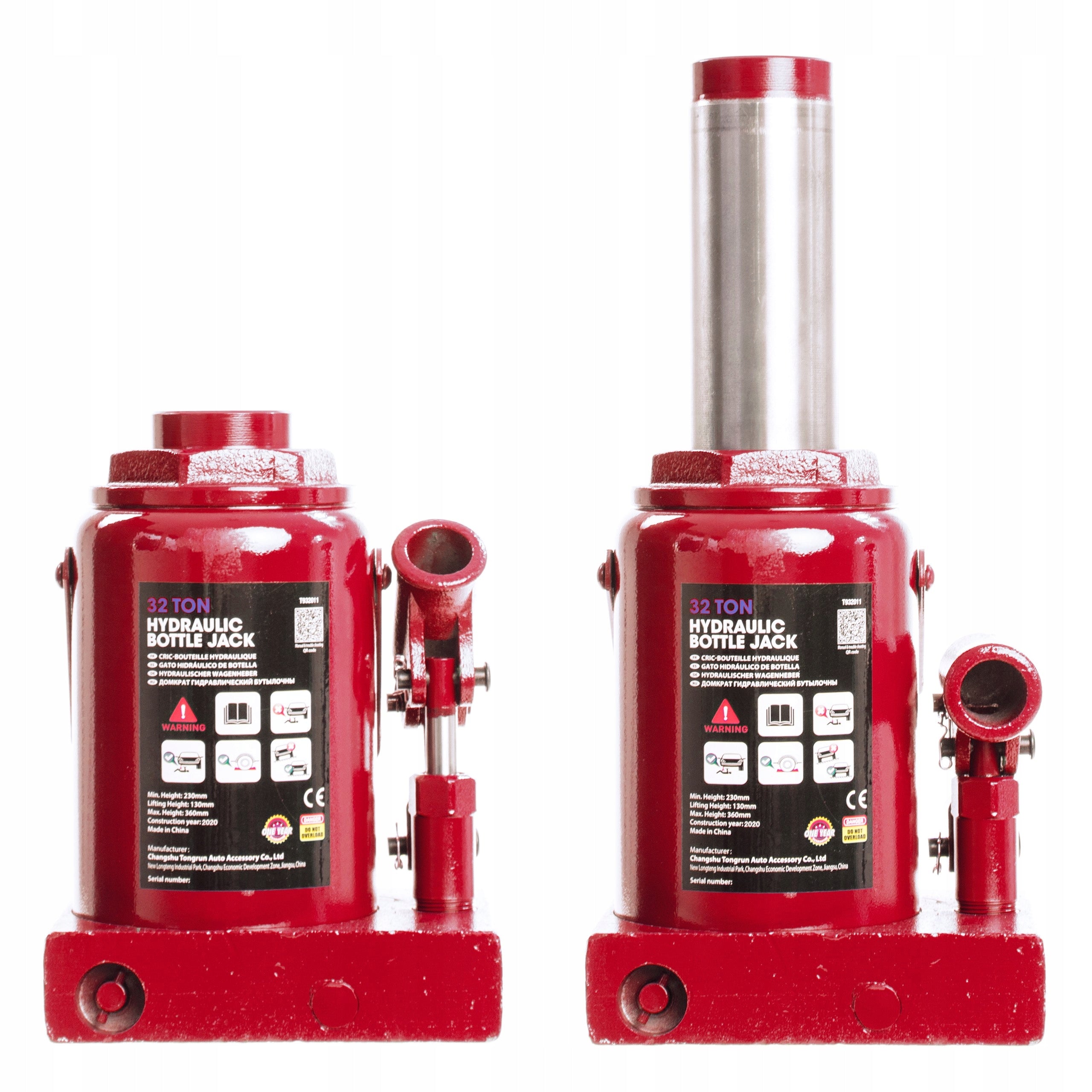 HYDRAULIC BOLLARD LIFT WITH LEVER VALVE MAGNUM 32 TONS