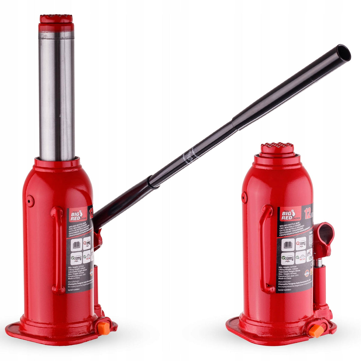 HYDRAULIC BOTTLE BOLLARD LIFT 12 TONS 457mm LEVERAGE 12000KG Manufacturer code TH91204