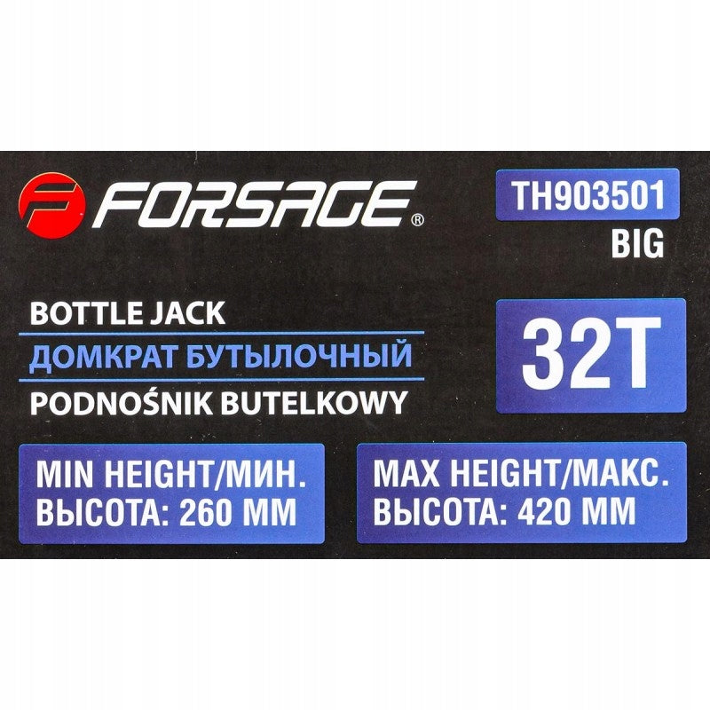 HYDRAULIC CAR POST LIFT 32T WITH PRESSURE GAUGE 260-420 mm Brand Forsage