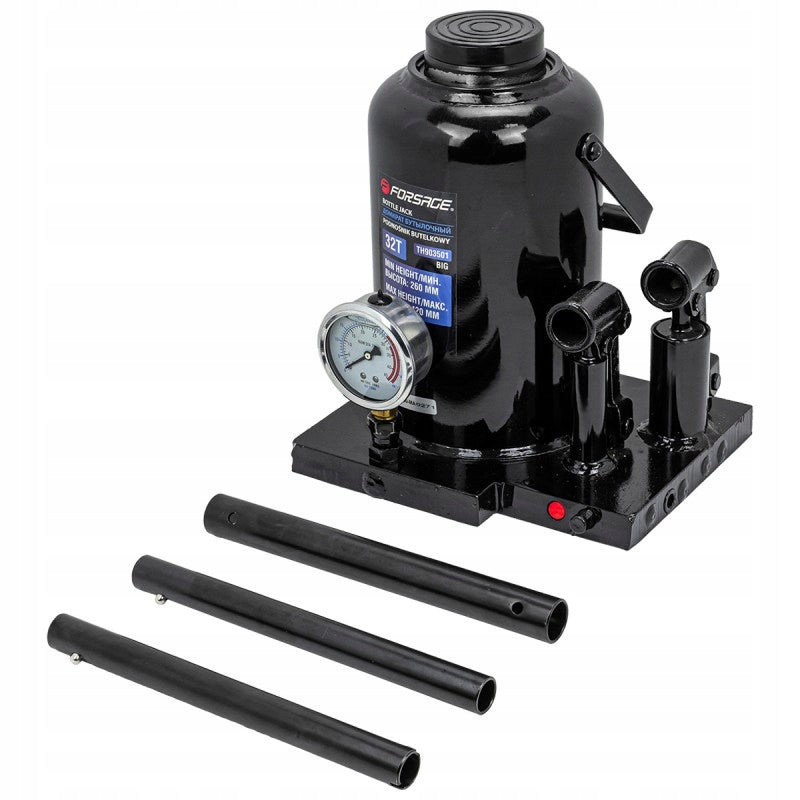 HYDRAULIC CAR POST LIFT 32T WITH PRESSURE GAUGE 260-420 mm
