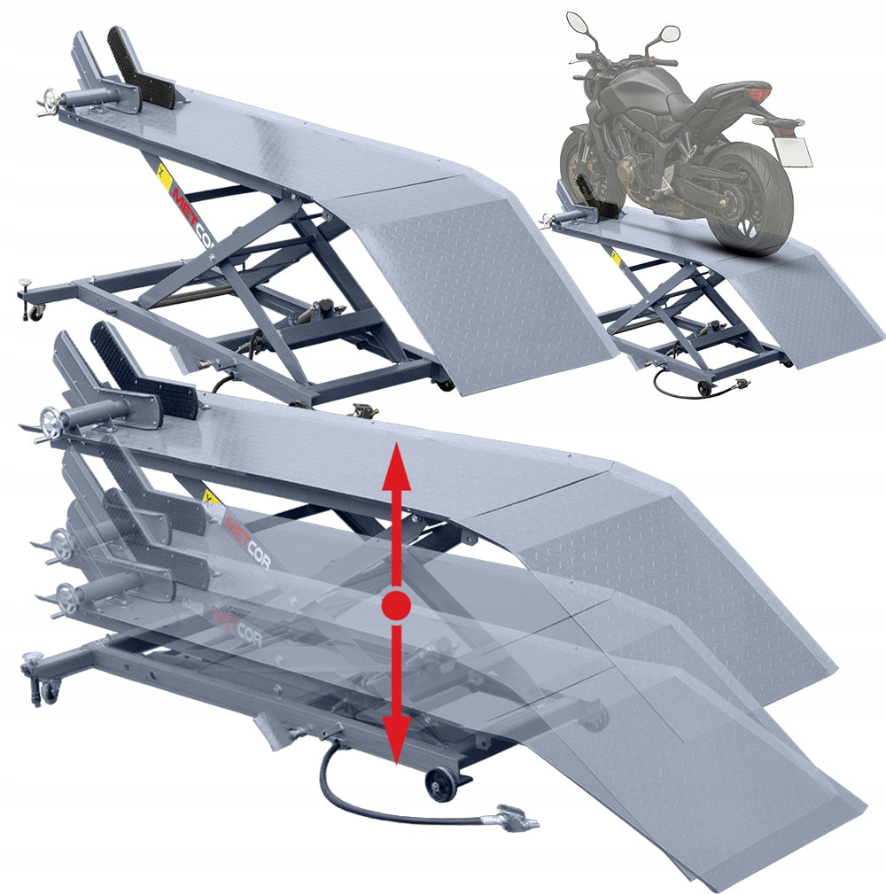 HYDRAULIC LIFT MOTORCYCLE PLATFORM RAMP 450KG 780MM HIGH