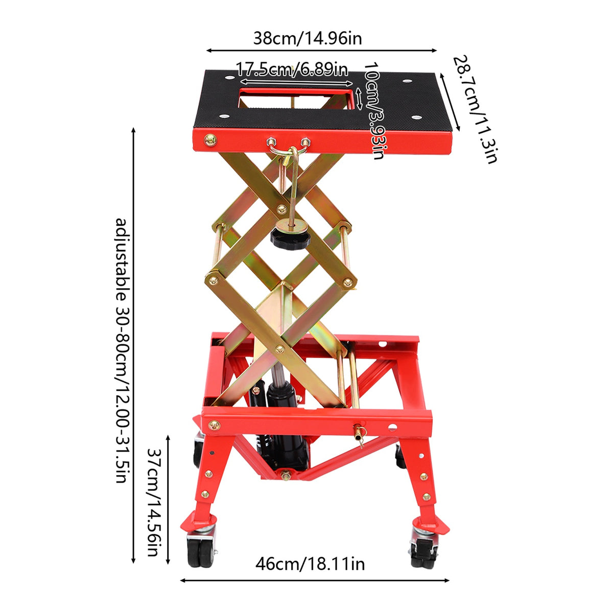 HYDRAULIC MOTORCYCLE LIFT WITH WHEELS (LIFT CAPACITY 160 KG) Manufacturer code 710QCJL2L