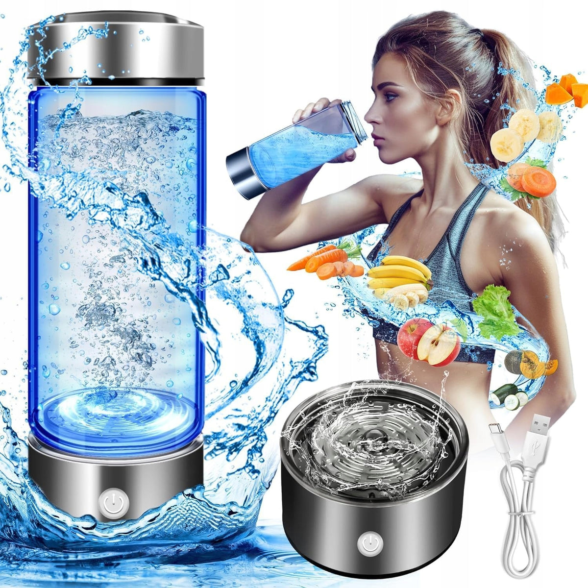 HYDROGEN GENERATOR 420 ML, PORTABLE WATER IONIZER, HYDROGEN WATER BOTTLE Brand no brand