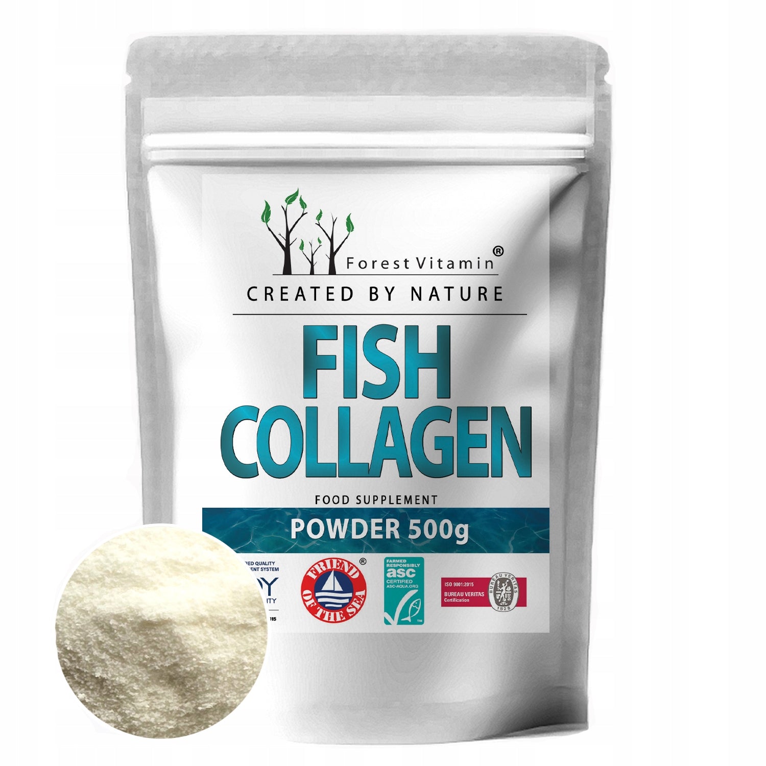 HYDROLYZED FISH COLLAGEN POWDER NATURAL JOINTS SKIN HAIR