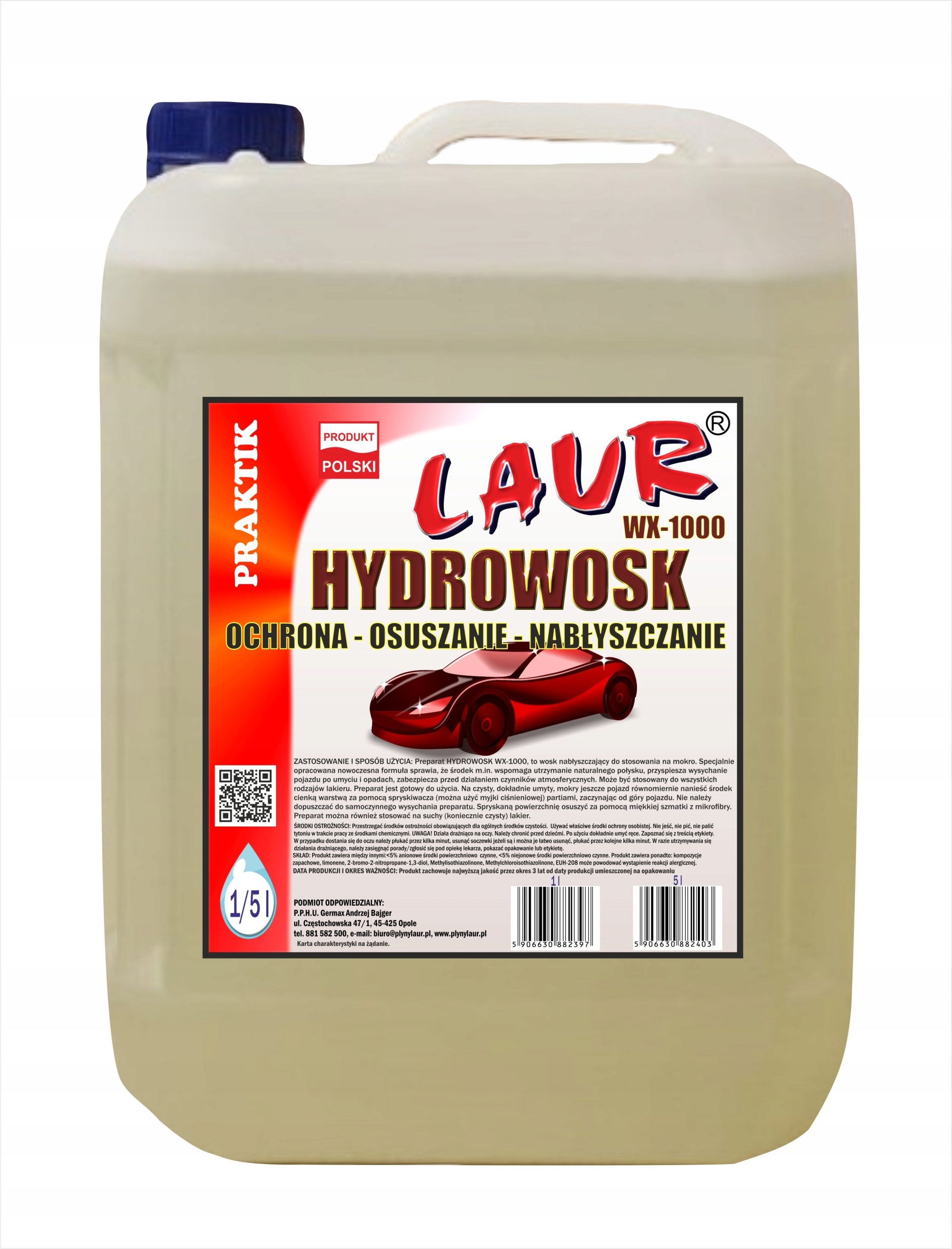 HYDROWAX WITH DEHUMIDIFIER CAR WET WAX (OP.5l) WX-1000